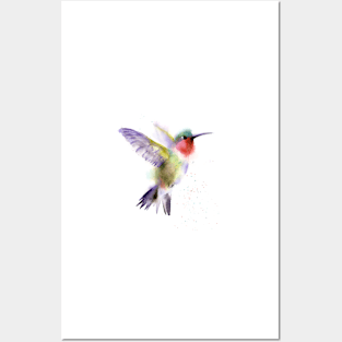 Flying Hummingbird Posters and Art